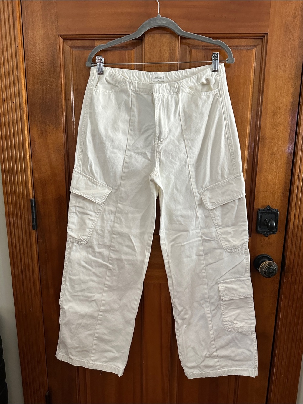 Tilly's Cream Cargo Pants with Flap Pockets
